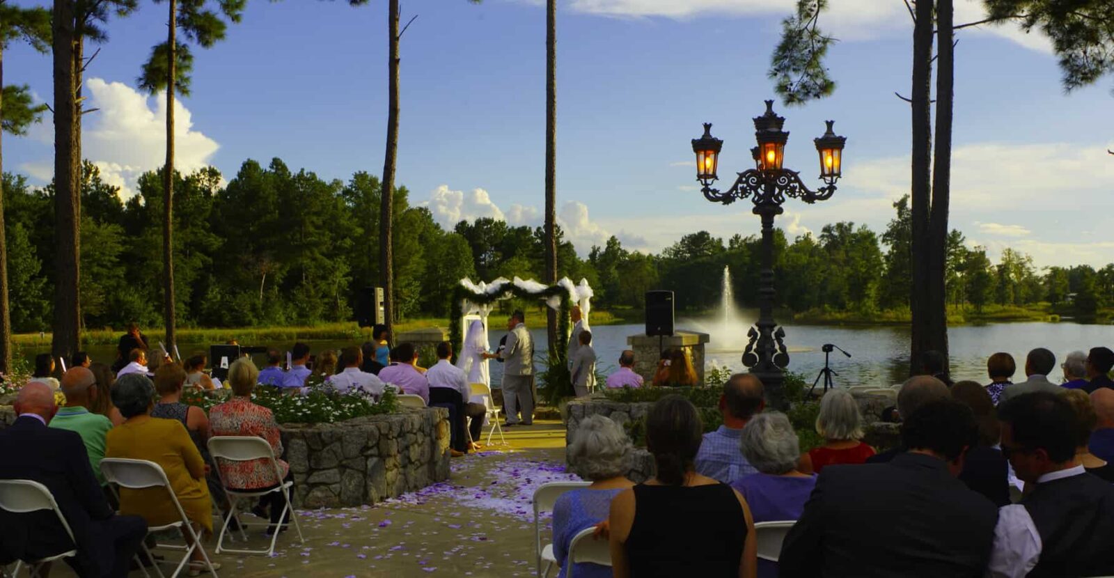 lake side wedding ceremony